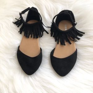 Old Navy ankle fringe d’orsay flats